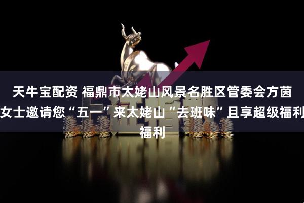 天牛宝配资 福鼎市太姥山风景名胜区管委会方茵女士邀请您“五一”来太姥山“去班味”且享超级福利