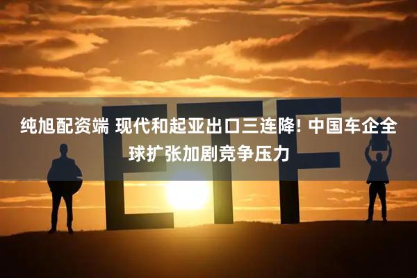 纯旭配资端 现代和起亚出口三连降! 中国车企全球扩张加剧竞争压力